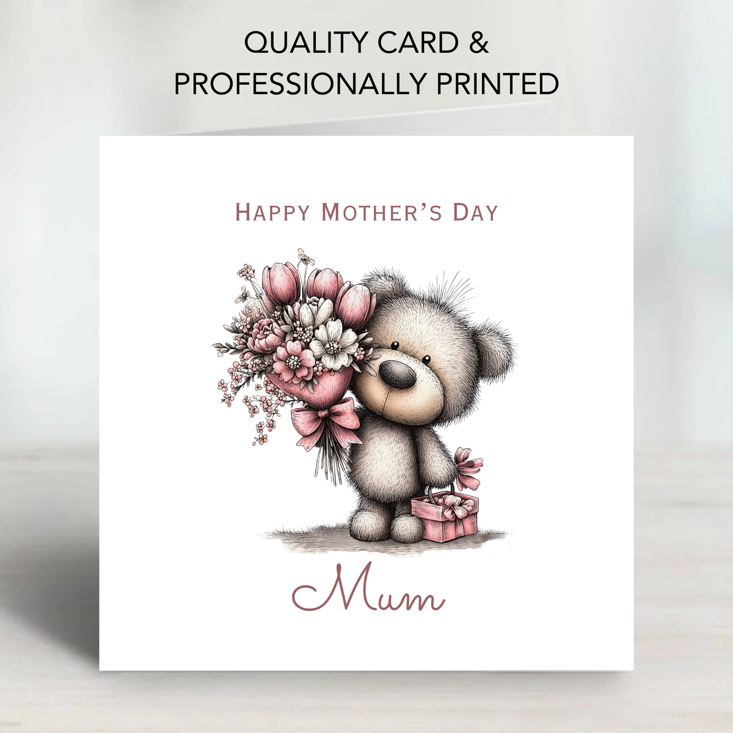 Mother's Day Card - Teddy Bear Design - C738