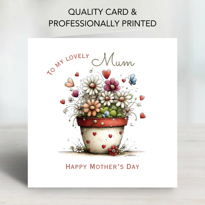 Mother's Day Card - Modern Floral Design - C743