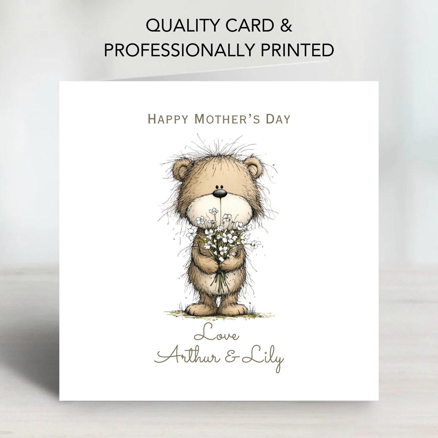 Mother's Day Card - Teddy Bear Design - C832