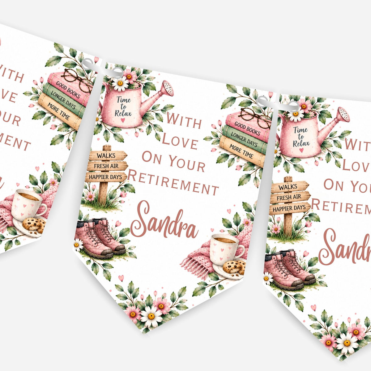 Retirement bunting, Hobby design - B333