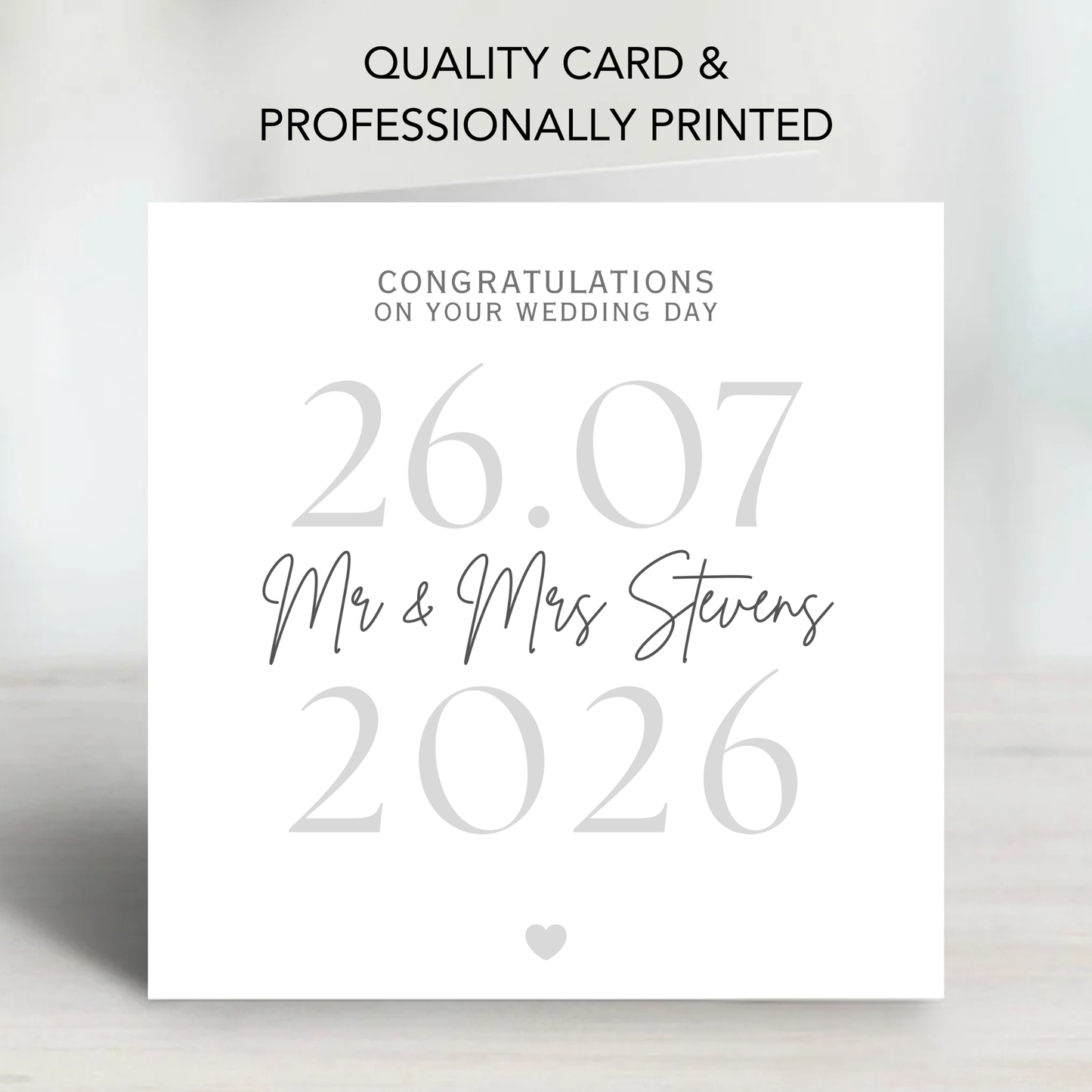 Elegant  Wedding or Engagement Card - C845