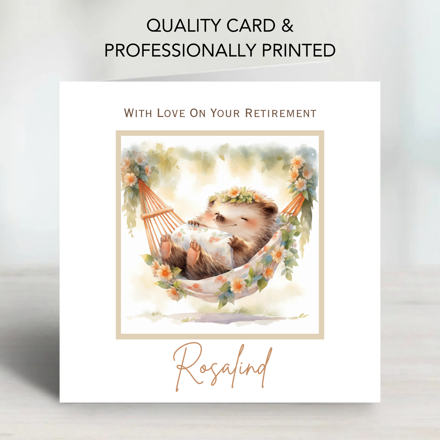 Cute Hedgehog Retirement Card - C659