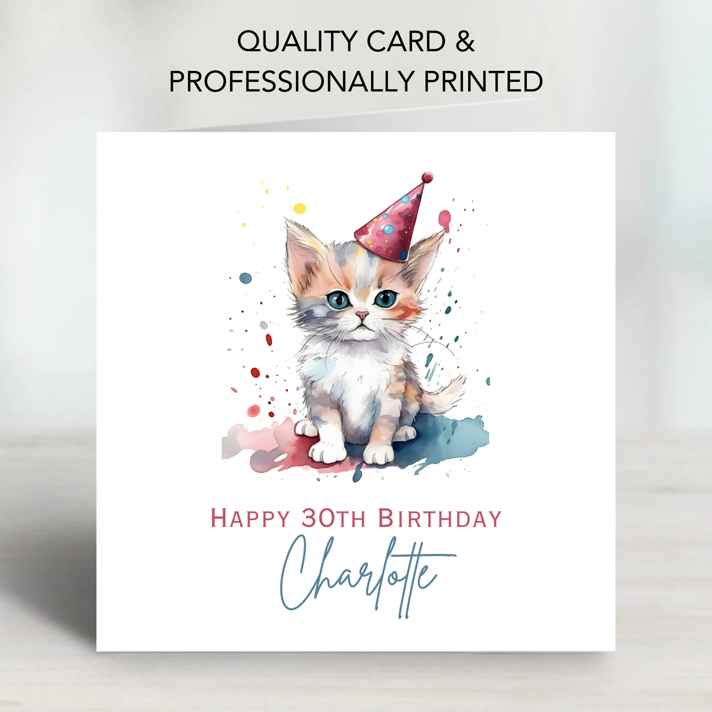 Cute Cat Birthday Card - C552