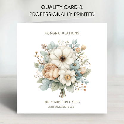 Lovely Floral Wedding Card - C690