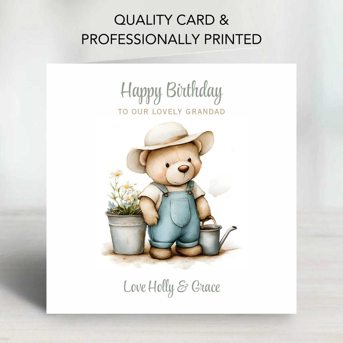 Teddy Gardening Birthday Card - C613