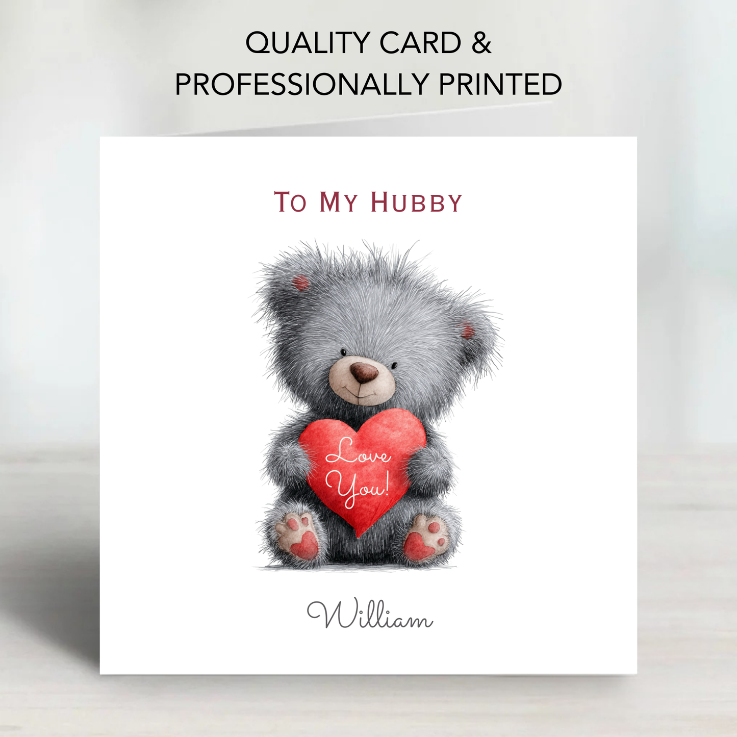Valentine’s Day Card - Cute Teddy Design - C712