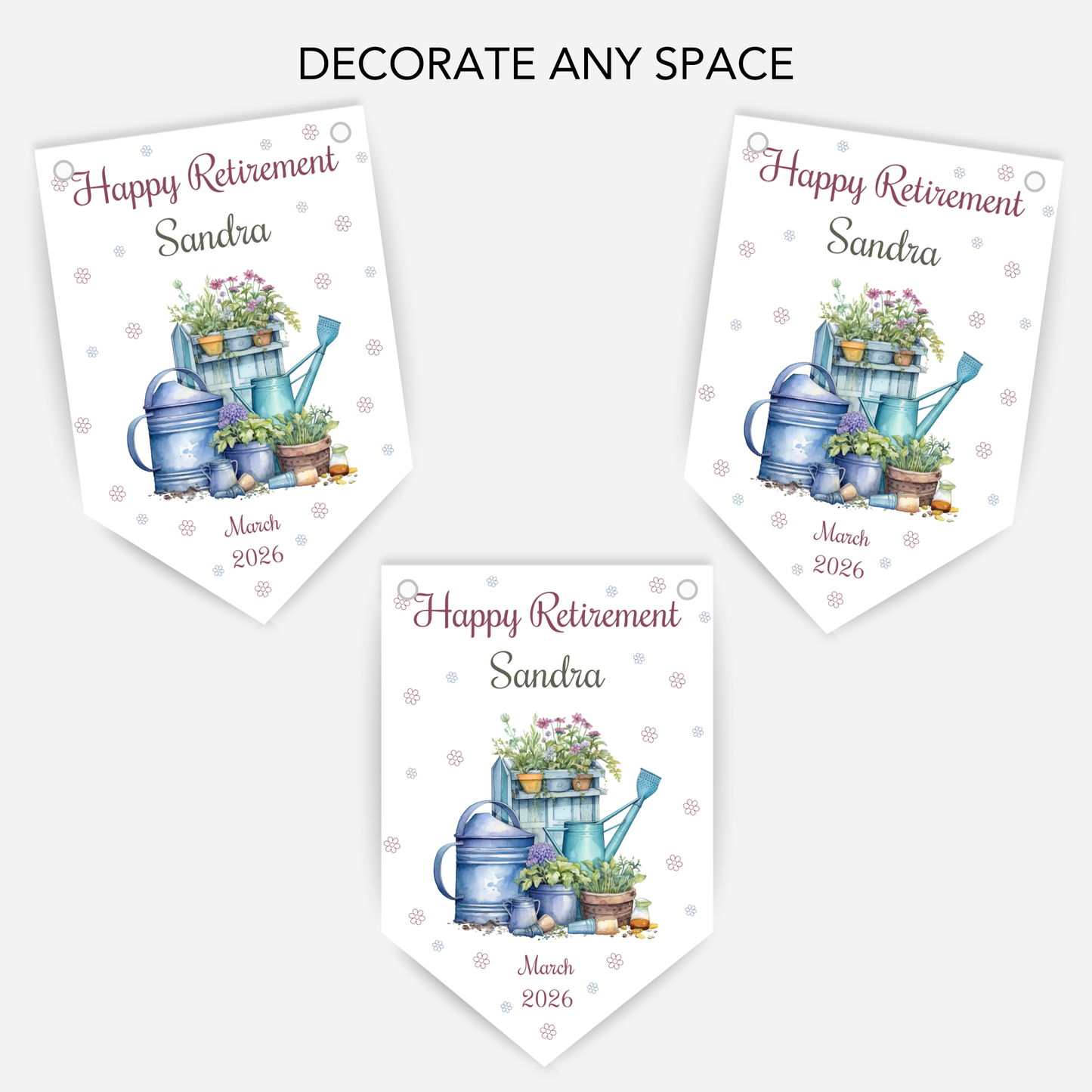 Retirement or any occasion bunting - B258