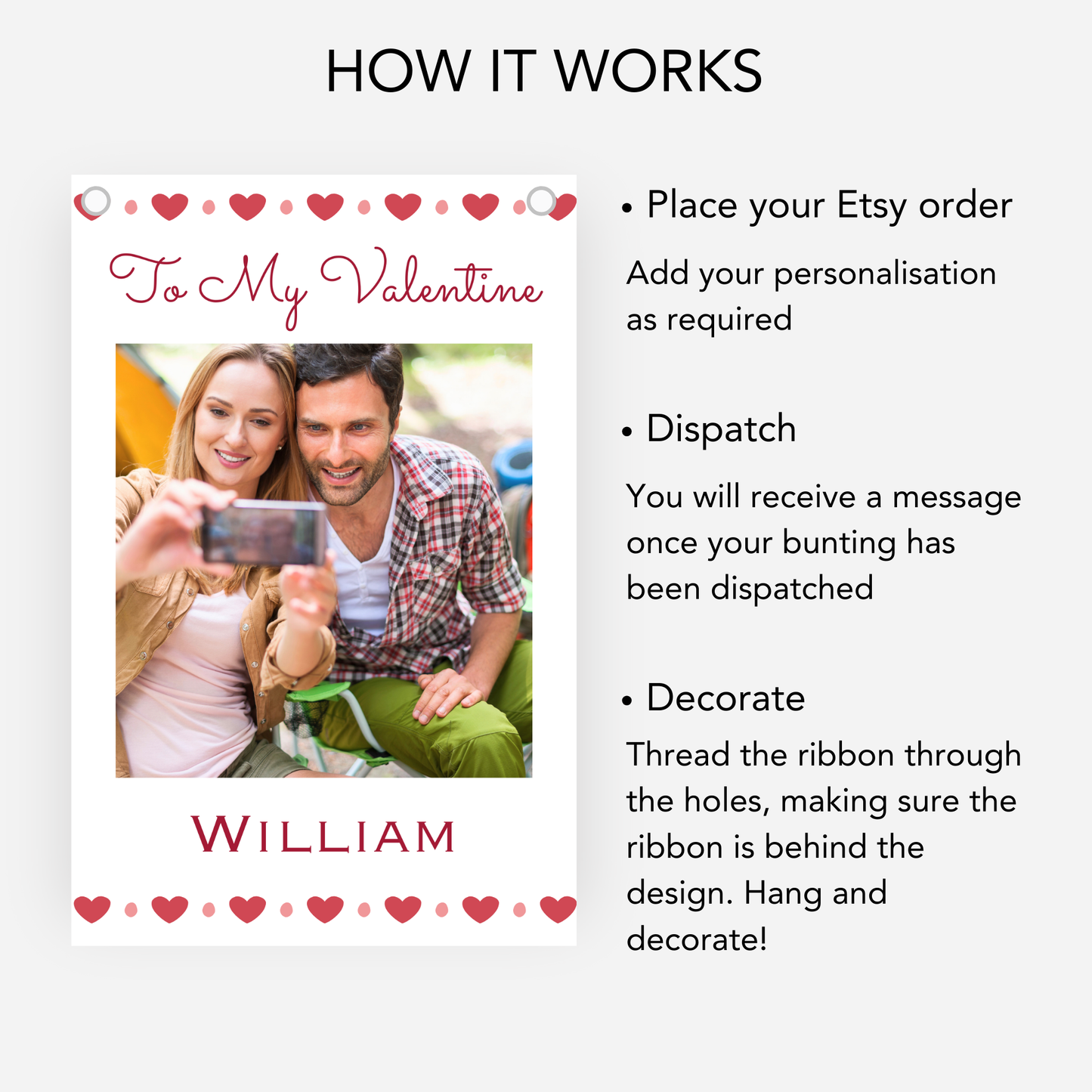 Valentine Photo Bunting - S184V