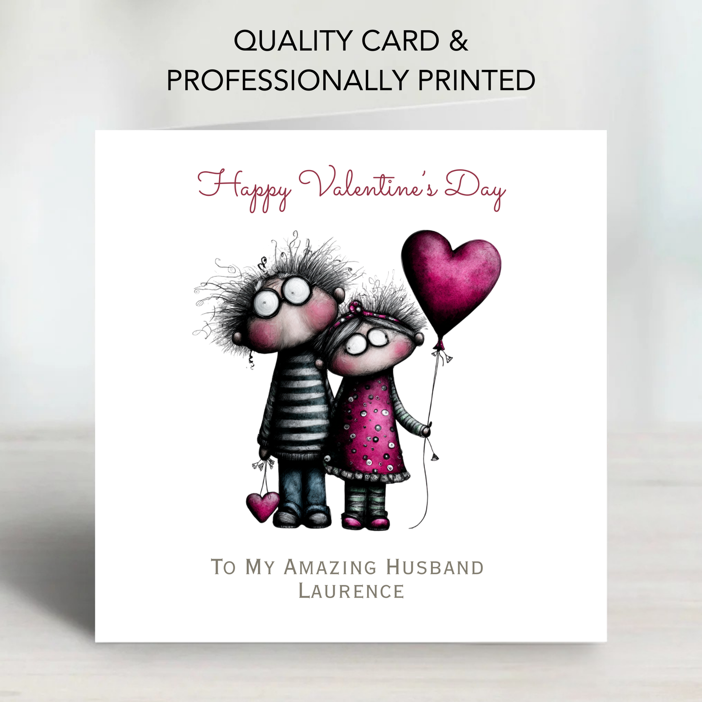Valentine’s Day Quirky Couple Card  - C713