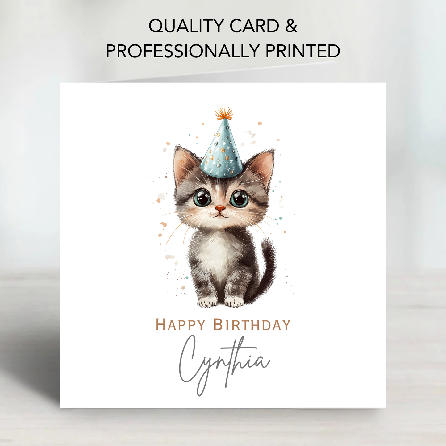 Cute Kitten Birthday Card - C551