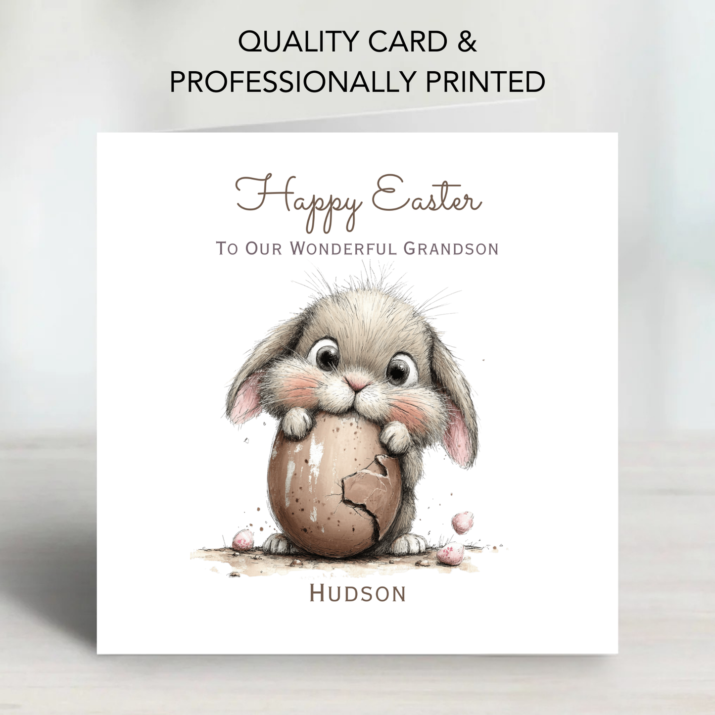 Easter Card With A Cute Bunny Design - C814