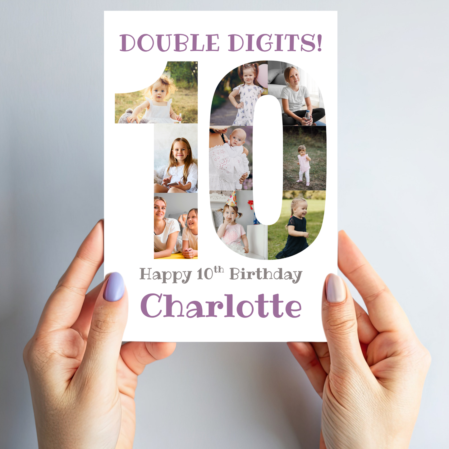 Double Digits! 10th  Birthday Photo Card - PC21