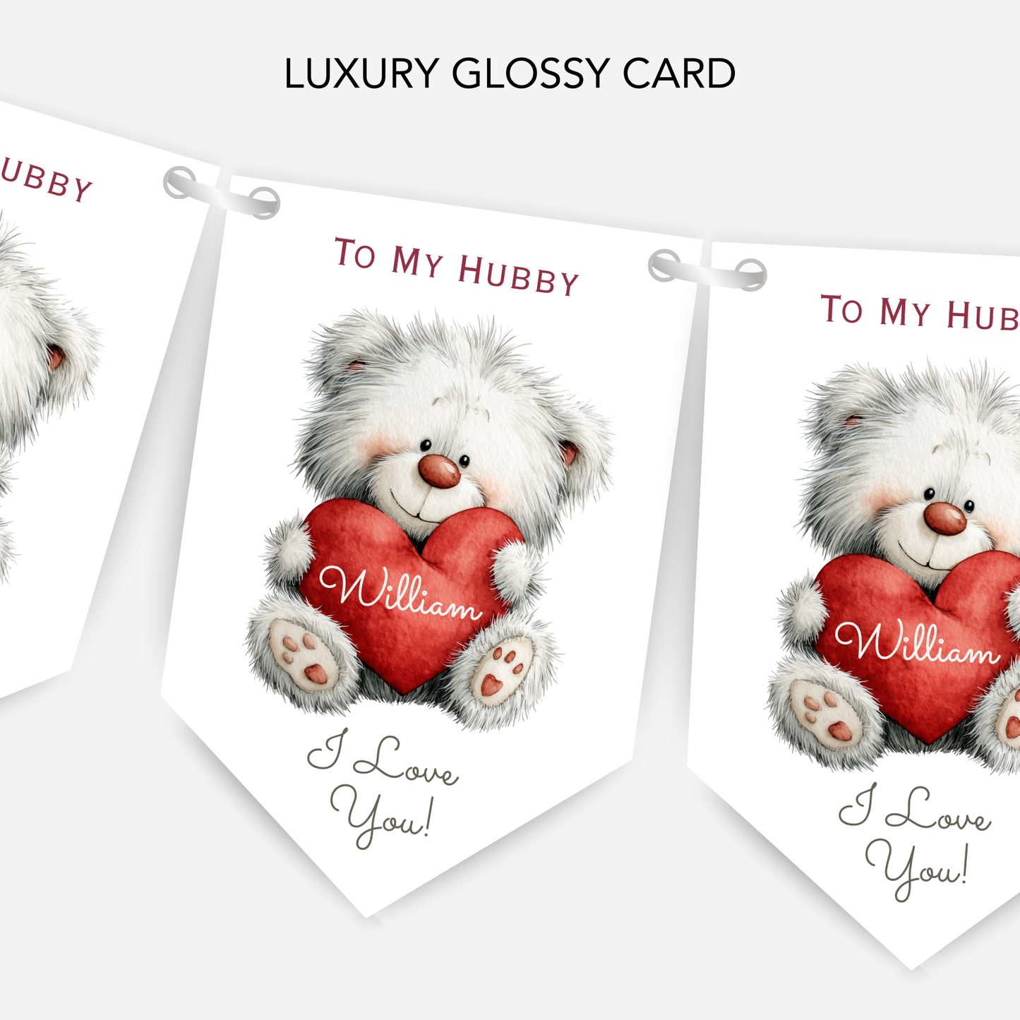Valentine's Day Cute Teddy Bunting - S187V