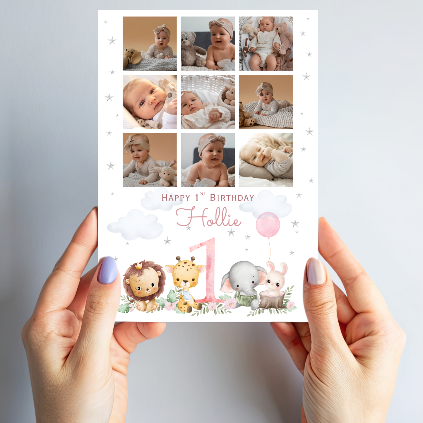 First Birthday Photo Collage Card - PC47