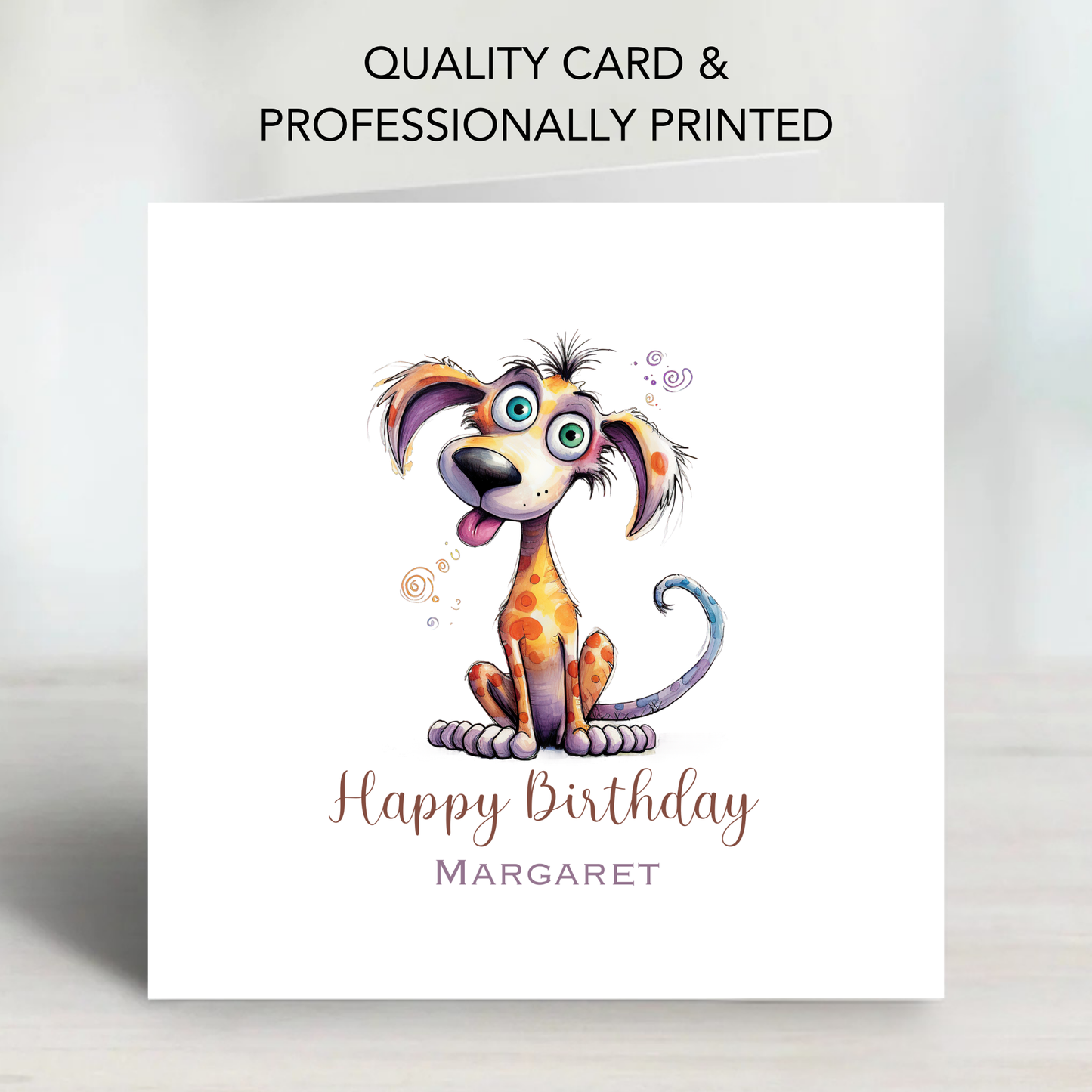 Crazy Dog Birthday Card - C575