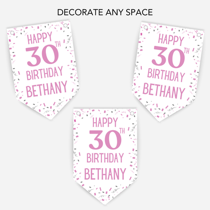 Party Style Any Age Birthday Bunting - B101