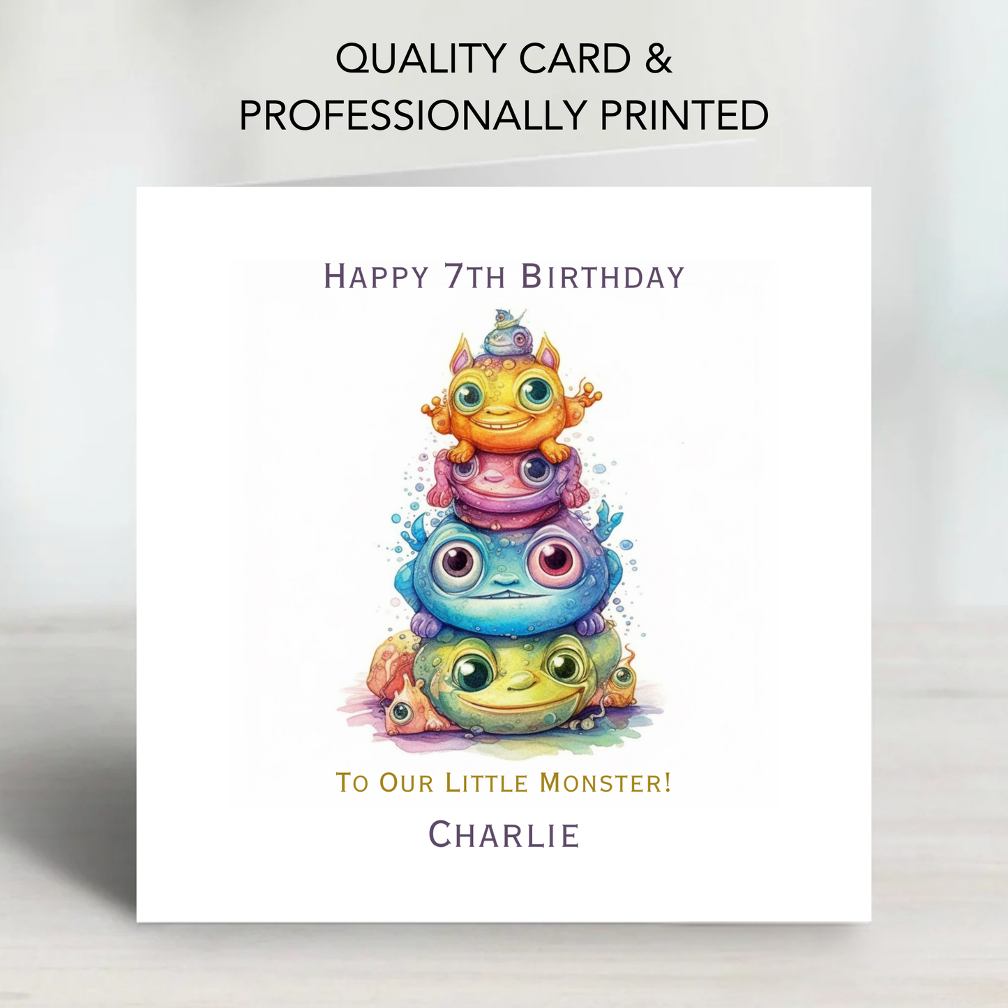 Colourful Monster Birthday Card - C604