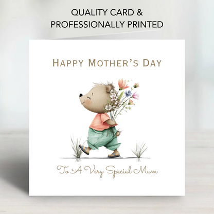 Mother's Day Card - Cute Teddy Design - C739