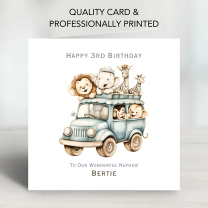 Cute Safari Birthday Card - C600