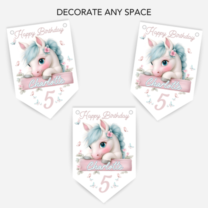 Cute Pastel Pony Bunting - B211
