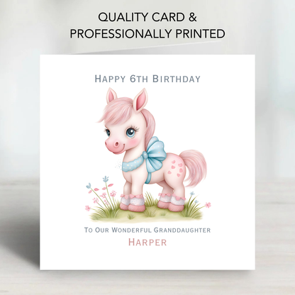 Cute Pony Birthday Card - C587