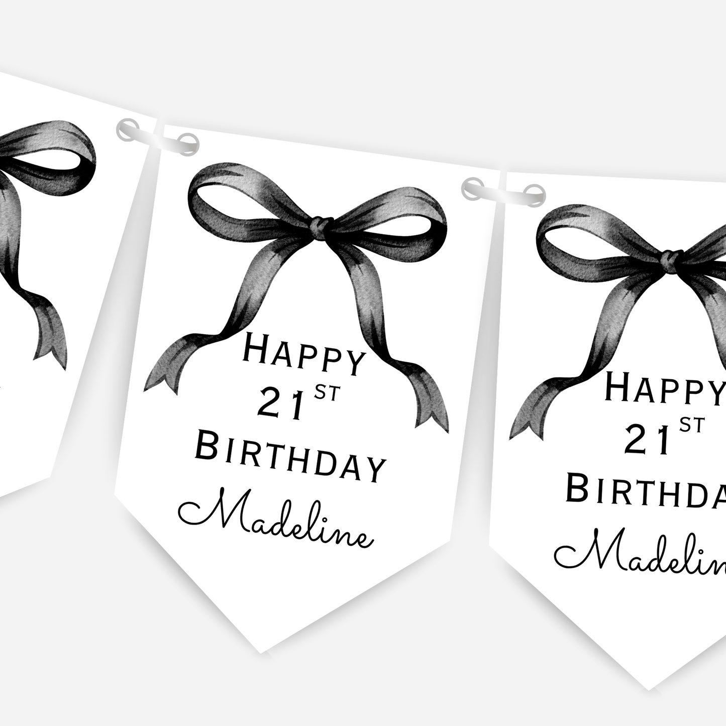 Elegant Black Bow Bunting - B290