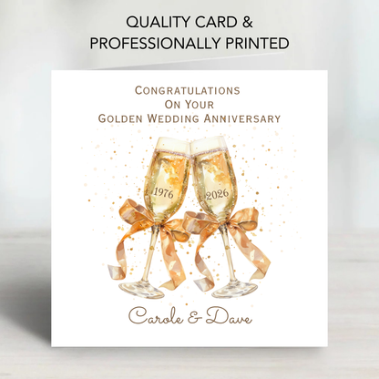 Golden Wedding Anniversary Card - C641