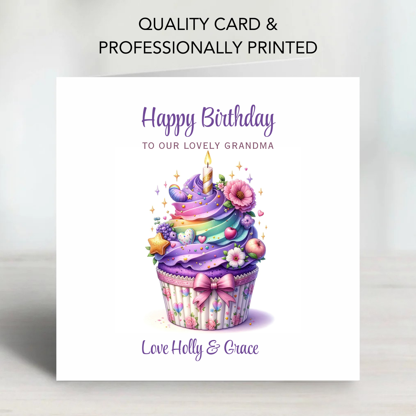 Colourful Cupcake Card - C591