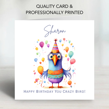 Crazy Bird Birthday Card - C550