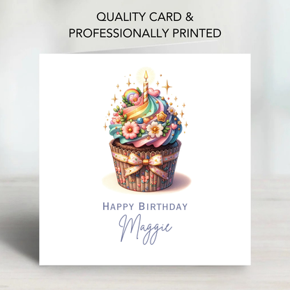 Cute Cupcake Birthday Card - C592