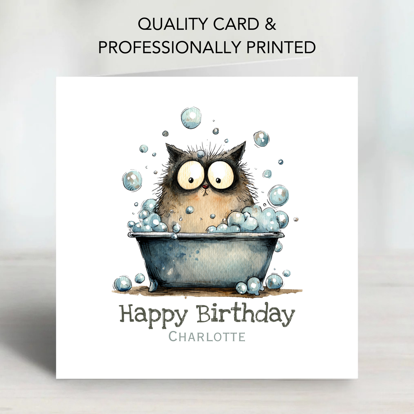 Cute Cat In The Bath - C574