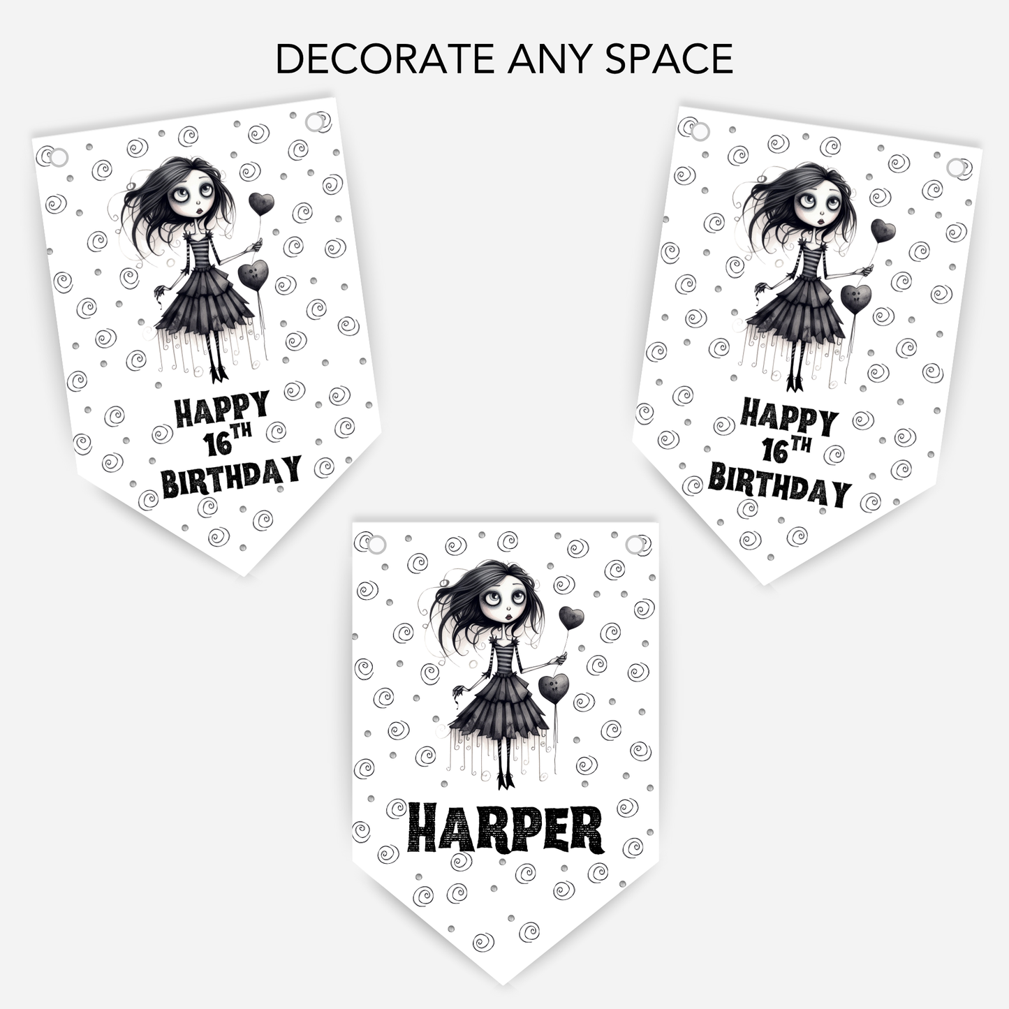 Gothic Style Bunting - B227