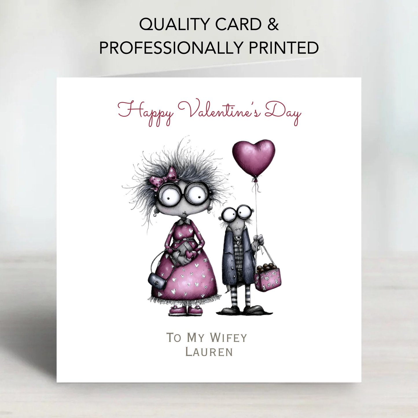 Valentine’s Day Quirky Couple Card  - C709