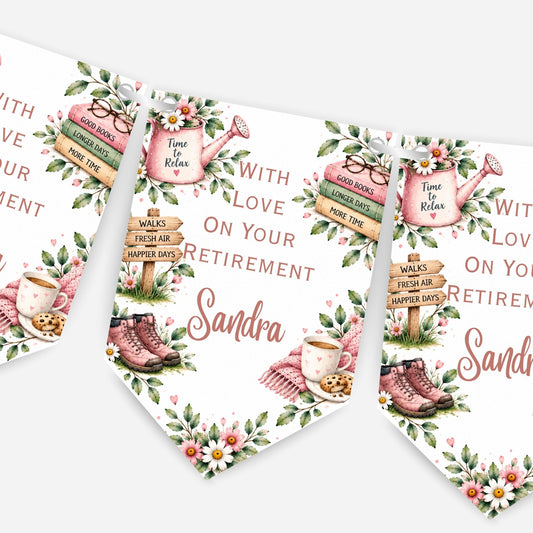 Retirement bunting, Hobby design - B333