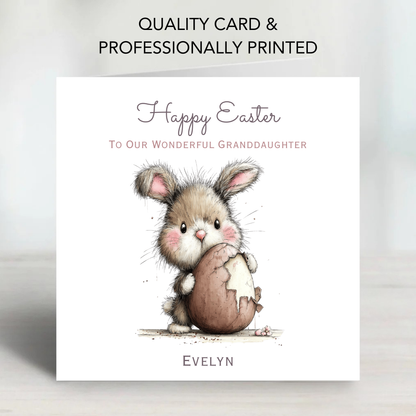 Easter Card With A Cute Bunny Design - C813