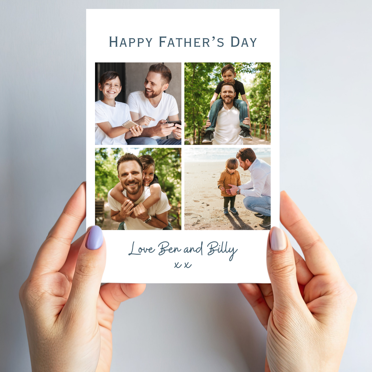 Fathers Day Four Photo Card - PC43