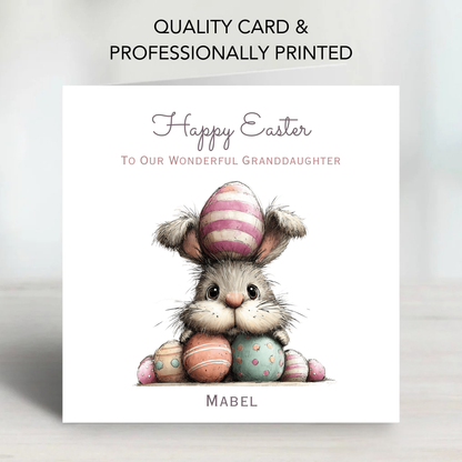 Easter Card With A Cute Bunny Design - C812