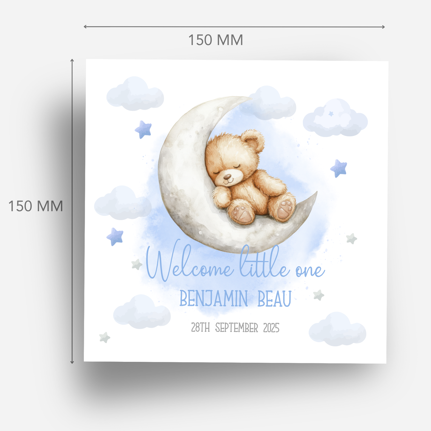 Teddy New Baby Card - C512