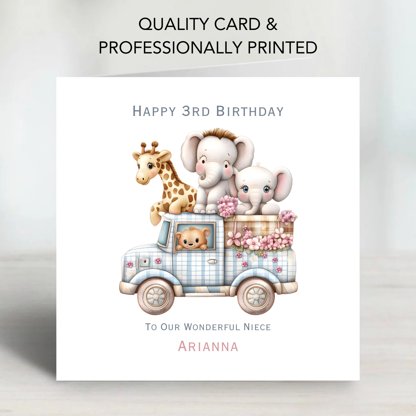 Cute Safari Animal Birthday Card - C556