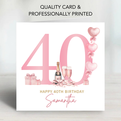 40th Birthday Card - C855