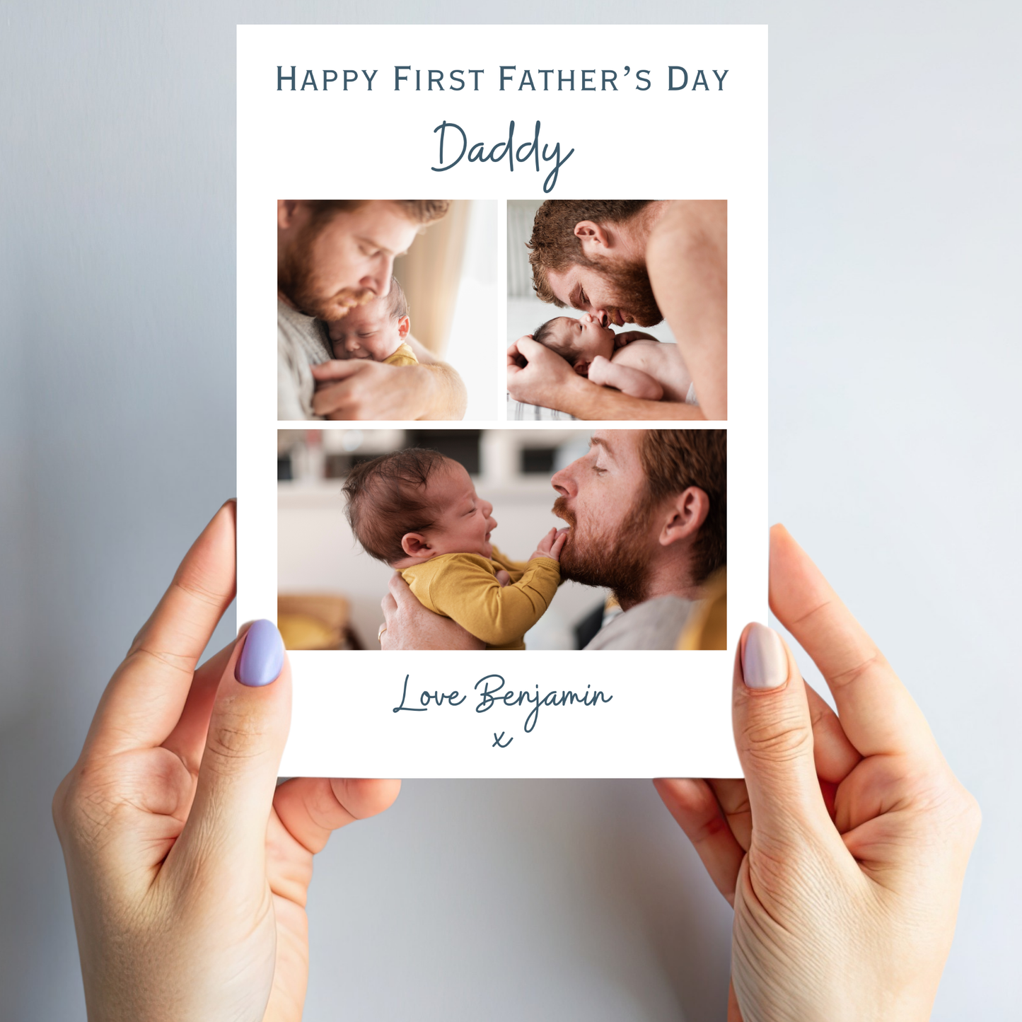 First Fathers Day Three Photo Card - PC44