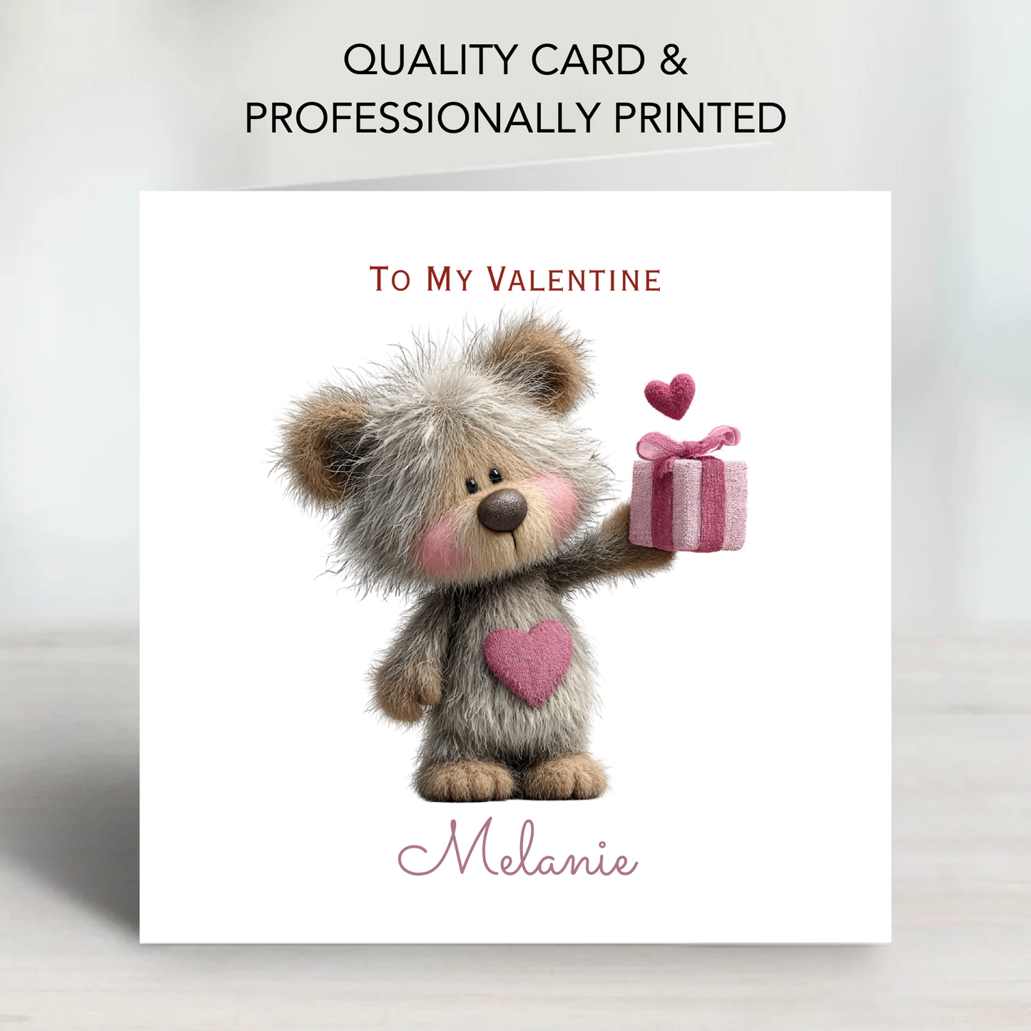 Valentine’s Day Card - Cute Teddy Design - C727