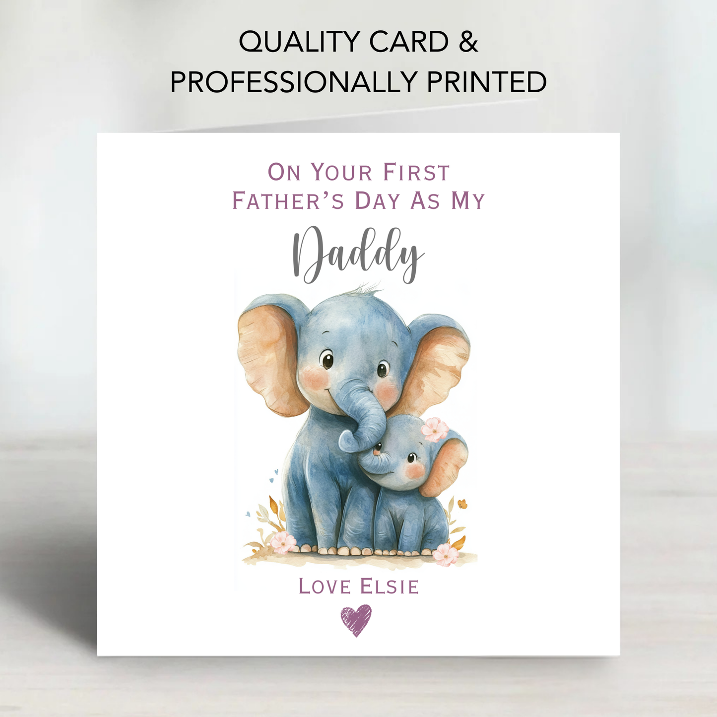 First Fathers Day Card - Cute Elephant Design - C787