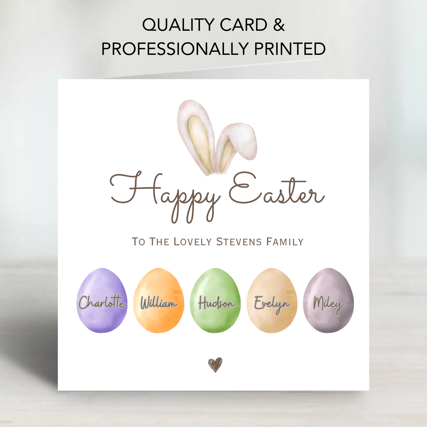 Easter Card With Family Design - C820