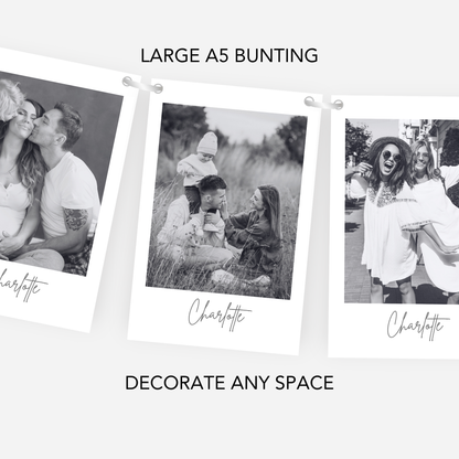 Black & White Birthday Photo Bunting - B295