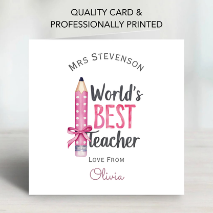 Teacher Thank you Card - C155