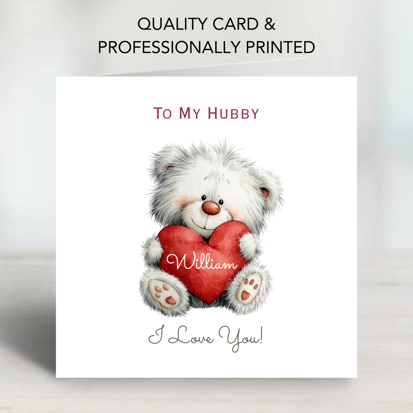 Valentine’s Day Card - Cute Teddy Design - C711