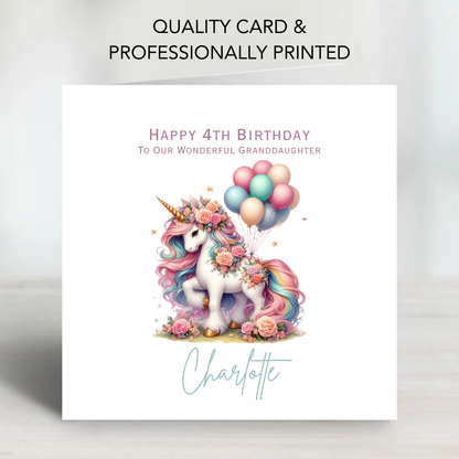 Unicorn Birthday Card - C607