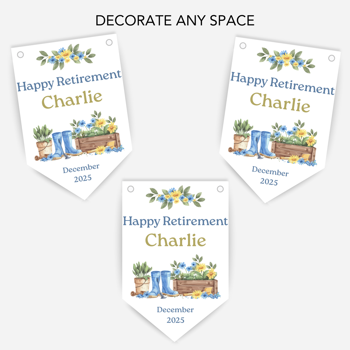 Retirement or any occasion bunting - B245