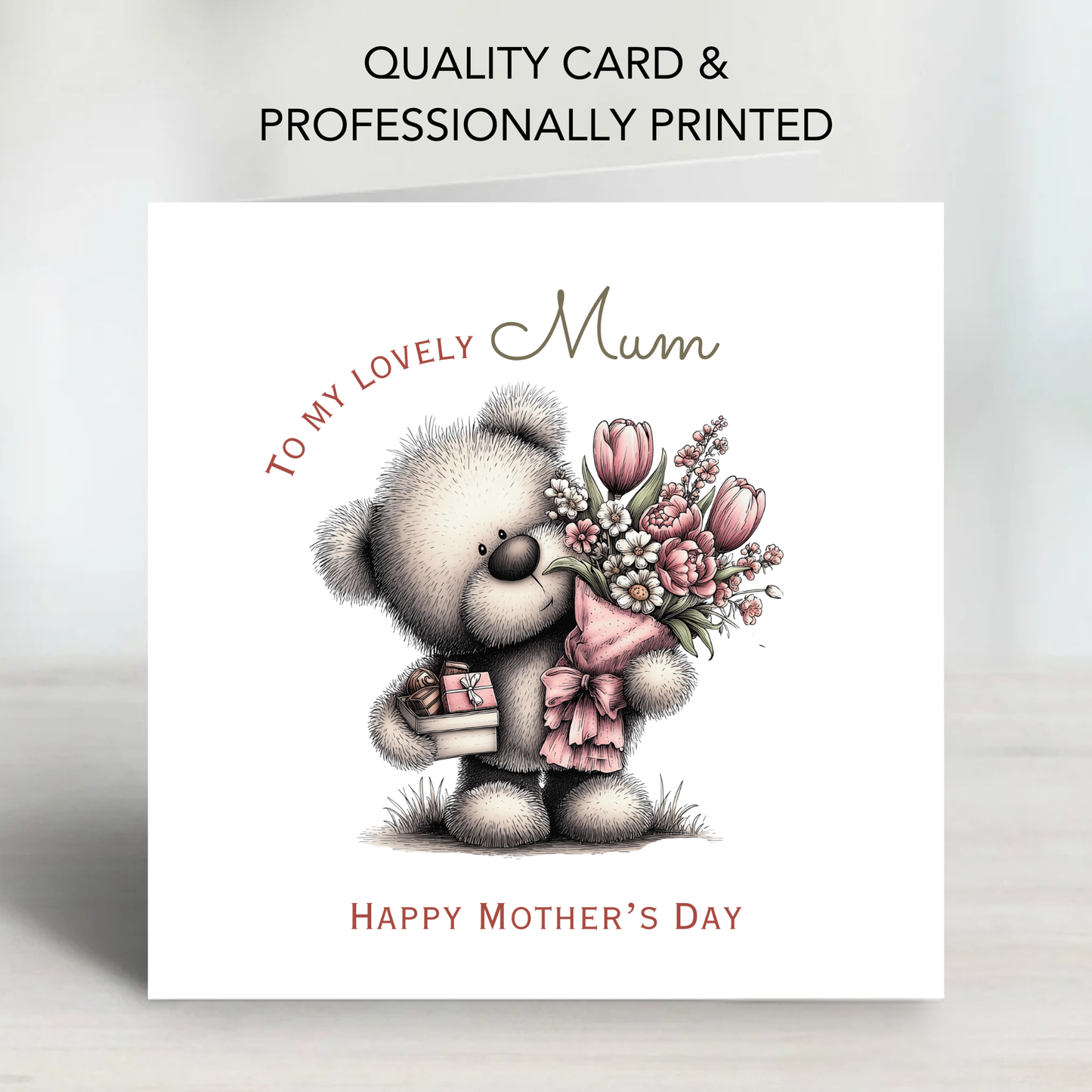Mother's Day Card - Cute Teddy Design - C744